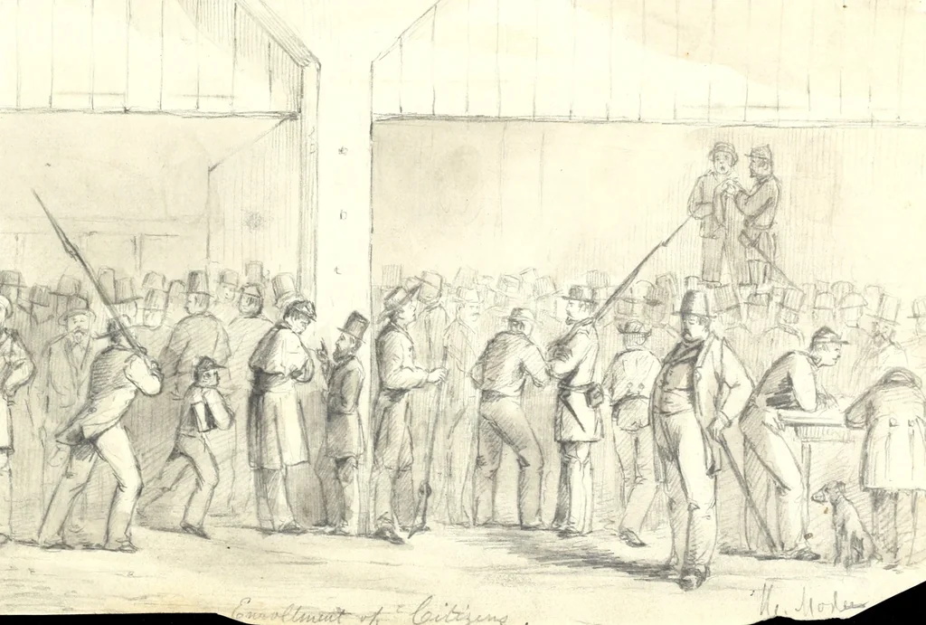 An illustration from Artists of Abraham Lincoln portraits, 1862, leaf 4