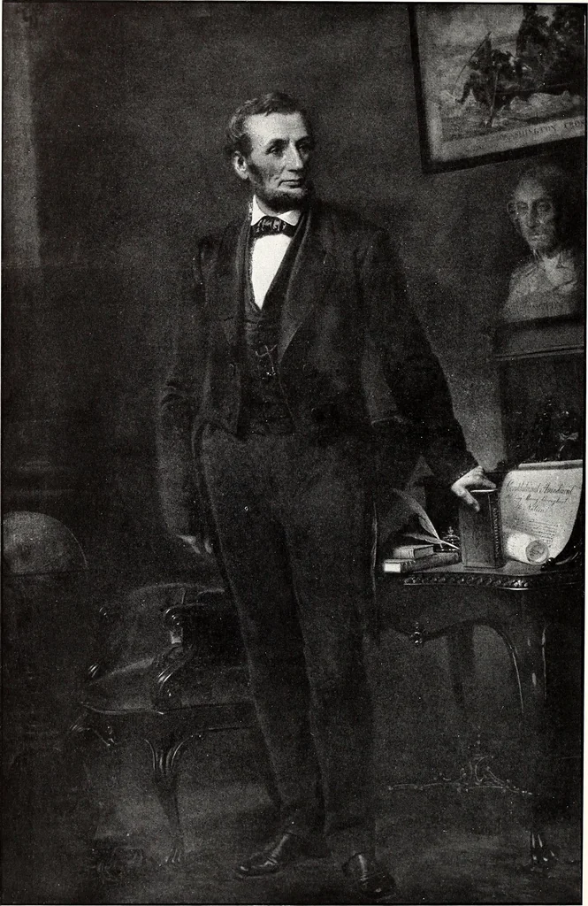An illustration from Artists of Abraham Lincoln portraits, 1885, leaf 25