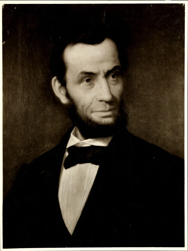 An illustration from Artists of Abraham Lincoln portraits, 1885, leaf 36