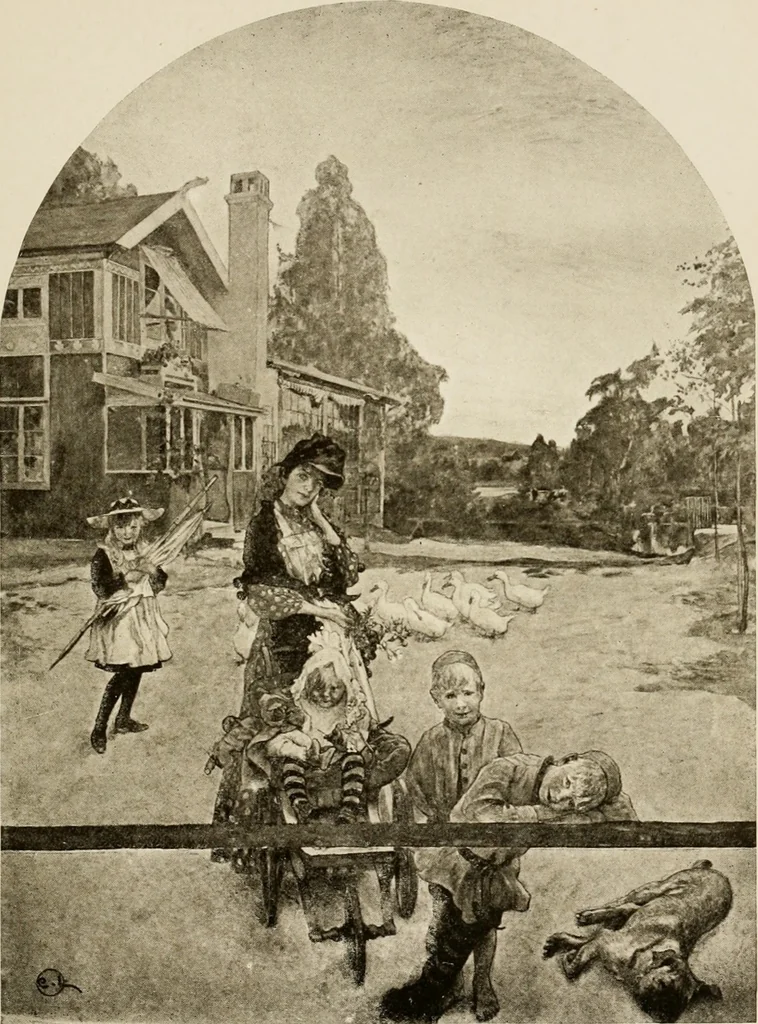 An illustration from Artists past and present; random studies, 1909, leaf 184