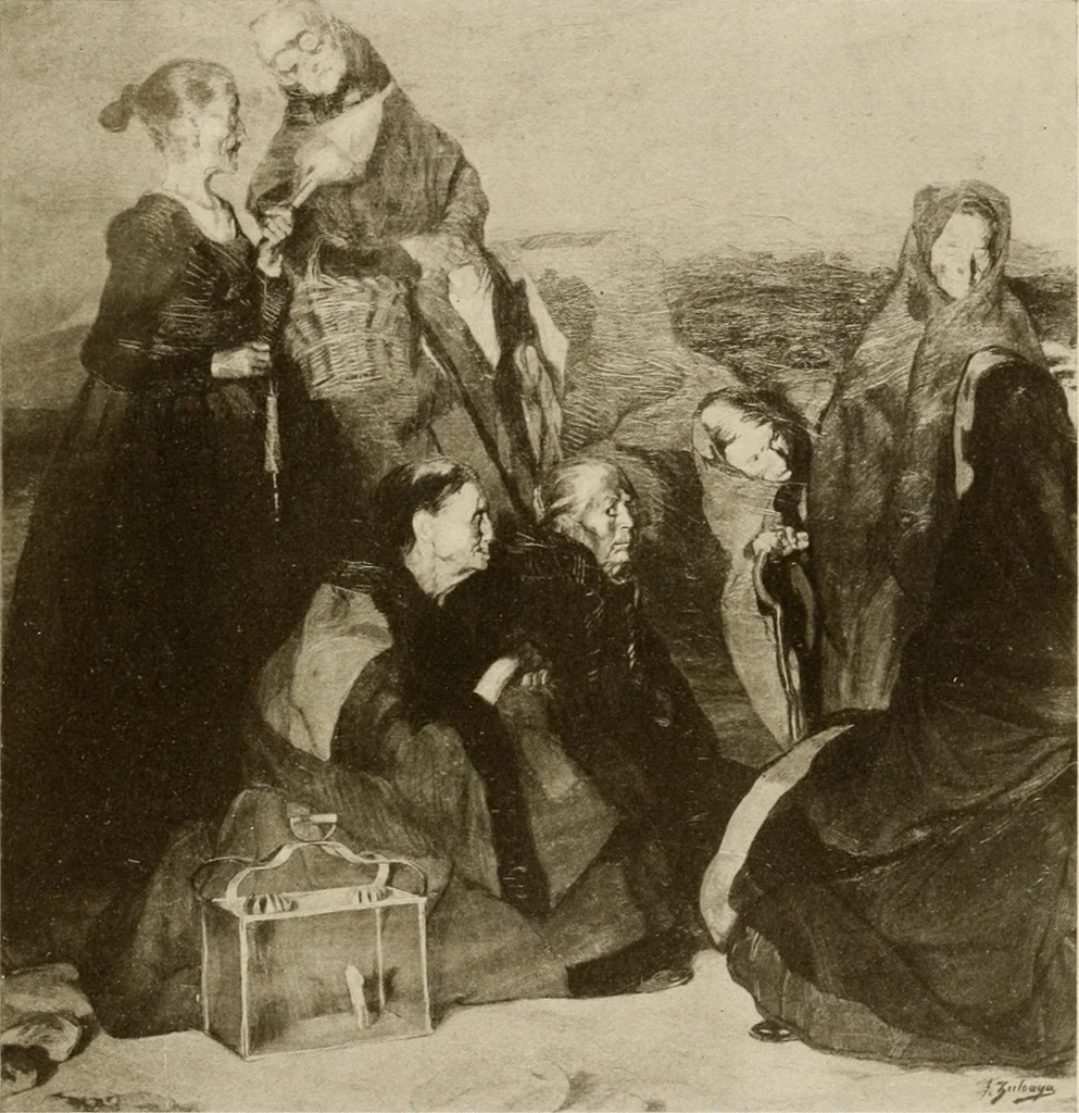 An illustration from Artists past and present; random studies, 1909, leaf 246