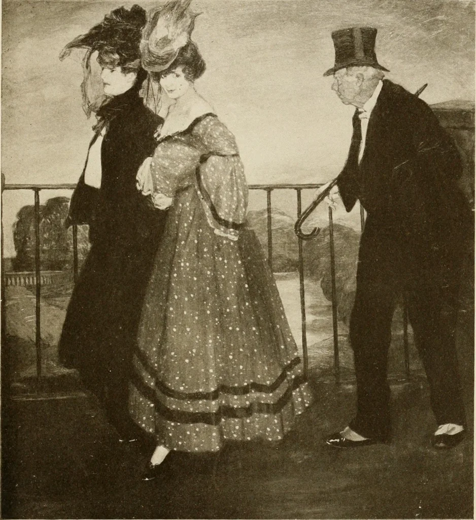 An illustration from Artists past and present; random studies, 1909, leaf 250