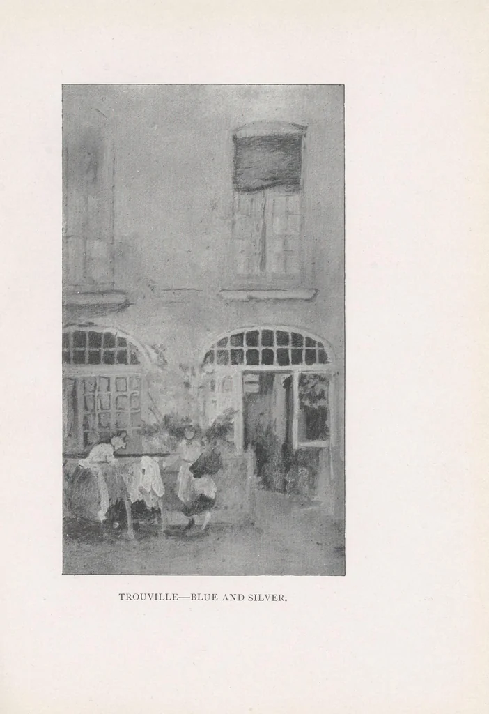An illustration from The art of James McNeill Whistler : an appreciation, 1903, leaf 155