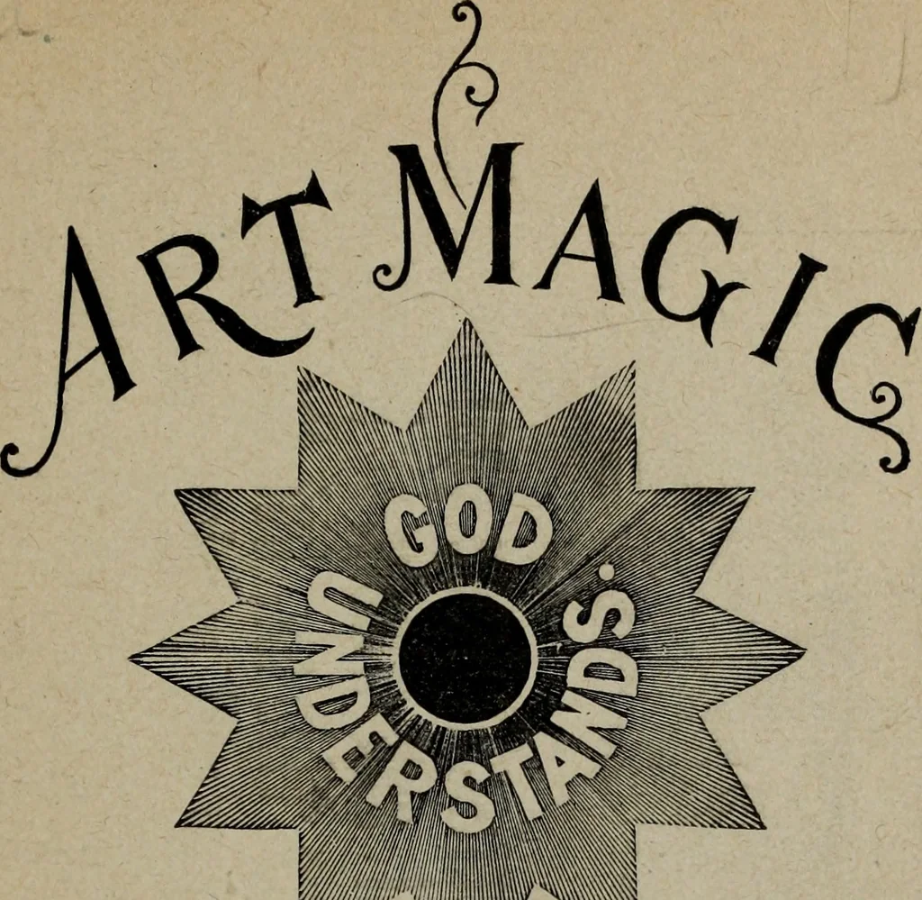 An illustration from Art magic, or, Mudane, sub-mundane and super-mundane spiritism [microform] a treatise in three parts and twenty-three sections, descriptive of art magic, spiritism, the different orders of spirits in the universe known to be related to, or in communication with man; together with directions for invoking, controlling, and discharging spirits, and the uses and abuses, dangers and possibilities of magical art, 1898, leaf 10