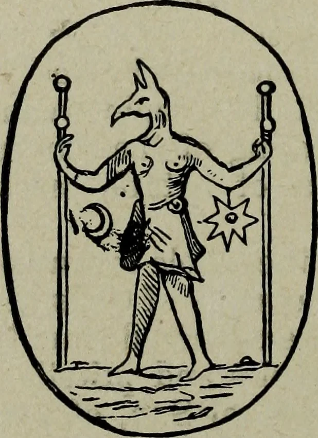 An illustration from Art magic, or, Mudane, sub-mundane and super-mundane spiritism [microform] a treatise in three parts and twenty-three sections, descriptive of art magic, spiritism, the different orders of spirits in the universe known to be related to, or in communication with man; together with directions for invoking, controlling, and discharging spirits, and the uses and abuses, dangers and possibilities of magical art, 1898, leaf 195