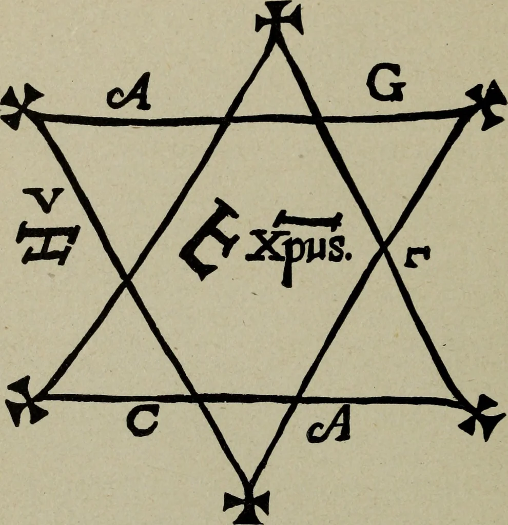 An illustration from Art magic, or, Mudane, sub-mundane and super-mundane spiritism [microform] a treatise in three parts and twenty-three sections, descriptive of art magic, spiritism, the different orders of spirits in the universe known to be related to, or in communication with man; together with directions for invoking, controlling, and discharging spirits, and the uses and abuses, dangers and possibilities of magical art, 1898, leaf 293