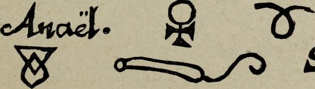 An illustration from Art magic, or, Mudane, sub-mundane and super-mundane spiritism [microform] a treatise in three parts and twenty-three sections, descriptive of art magic, spiritism, the different orders of spirits in the universe known to be related to, or in communication with man; together with directions for invoking, controlling, and discharging spirits, and the uses and abuses, dangers and possibilities of magical art, 1898, leaf 302