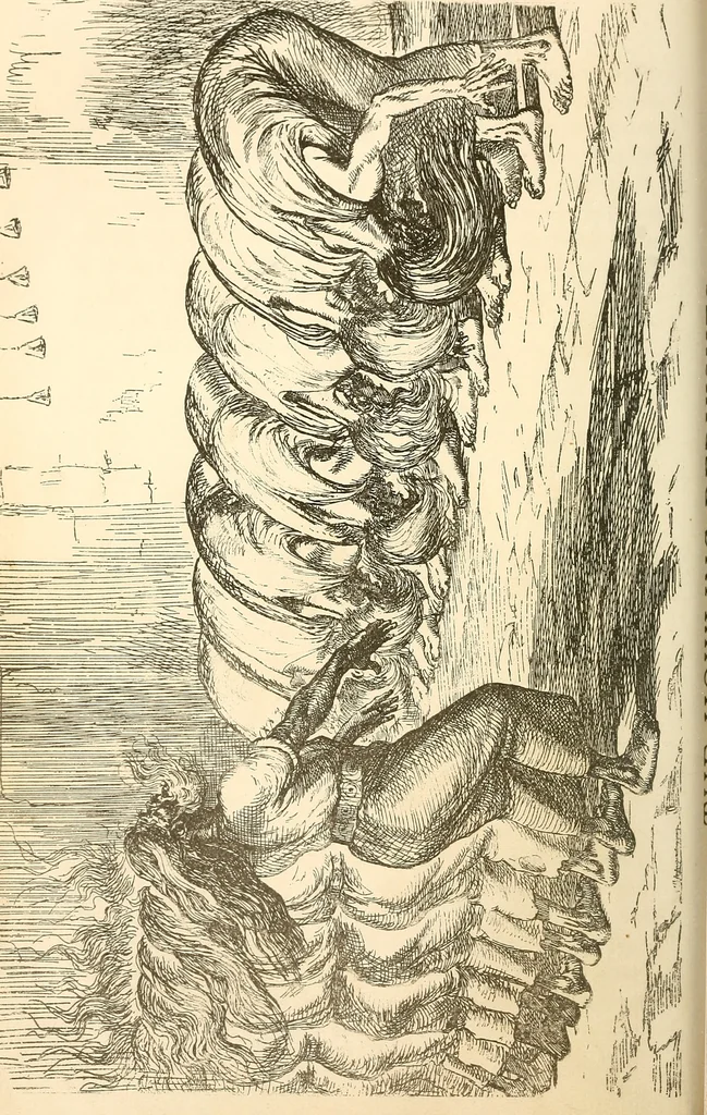 An illustration from Art magic; or, Mundane, sub-mundane and super-mundane spiritism. A treatise in three parts and twenty-three sections: descriptive of art magic, spiritism, the different orders of spirits in the universe known to be related to, or in communication with man; together with directions for invoking, controlling, and discharging spirits, and the uses and abuses, dangers and possibilities of magical art, 1876, leaf 205