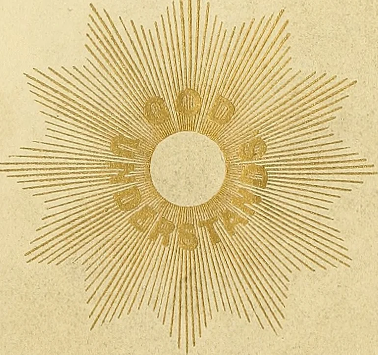 An illustration from Art magic; or, Mundane, sub-mundane and super-mundane spiritism. A treatise in three parts and twenty-three sections: descriptive of art magic, spiritism, the different orders of spirits in the universe known to be related to, or in communication with man; together with directions for invoking, controlling, and discharging spirits, and the uses and abuses, dangers and possibilities of magical art, 1876, leaf 8