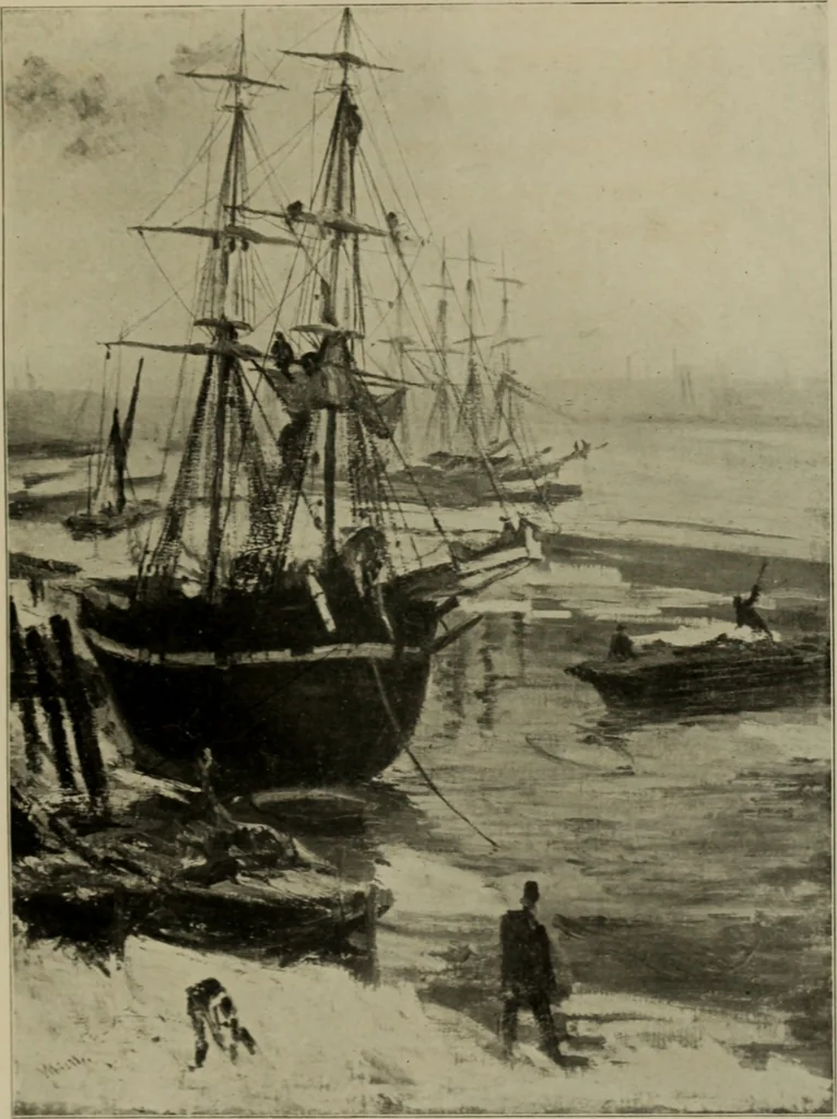 An illustration from Art of James McNeill Whistler : an appreciation / by T.R. Way and G.R. Dennis., 1903, leaf 128