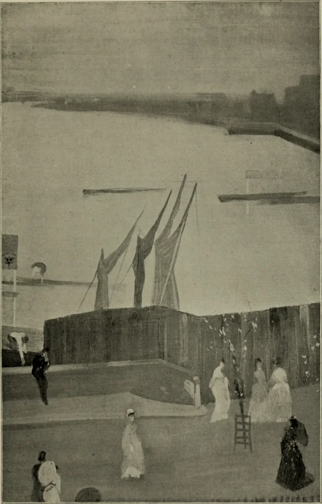 An illustration from Art of James McNeill Whistler : an appreciation / by T.R. Way and G.R. Dennis., 1903, leaf 134