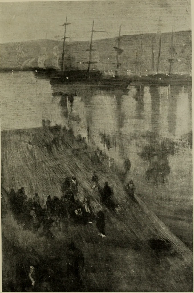 An illustration from Art of James McNeill Whistler : an appreciation / by T.R. Way and G.R. Dennis., 1903, leaf 144