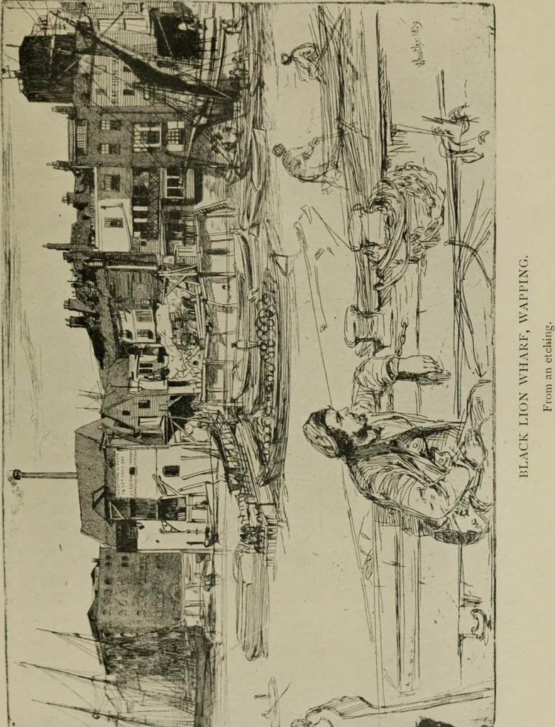 An illustration from Art of James McNeill Whistler : an appreciation / by T.R. Way and G.R. Dennis., 1903, leaf 160
