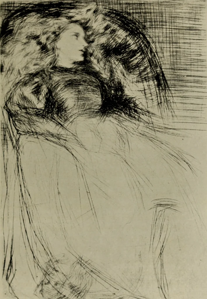 An illustration from Art of James McNeill Whistler : an appreciation / by T.R. Way and G.R. Dennis., 1903, leaf 168