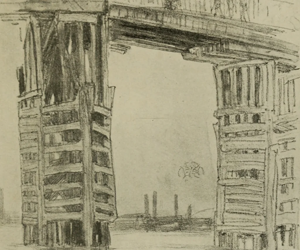 An illustration from Art of James McNeill Whistler : an appreciation / by T.R. Way and G.R. Dennis., 1903, leaf 182