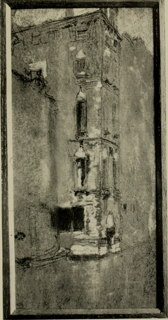An illustration from Art of James McNeill Whistler : an appreciation / by T.R. Way and G.R. Dennis., 1903, leaf 204