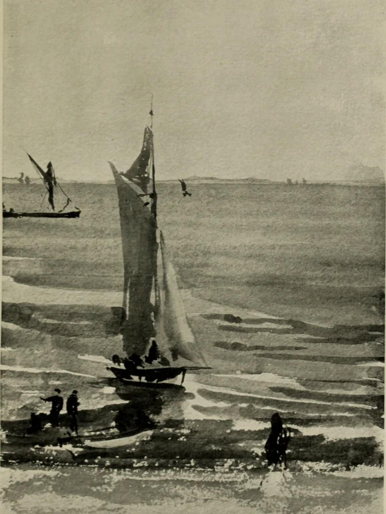 An illustration from Art of James McNeill Whistler : an appreciation / by T.R. Way and G.R. Dennis., 1903, leaf 220