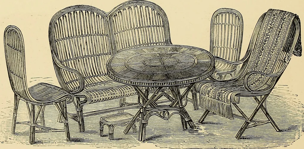 An illustration from Art needlework. A complete manual of embroidery in silks and crewels, with full instructions as to stitches, materials, and implements. Containing also a large number of original designs and a handsome coloured design for crewel work, 1882, leaf 101