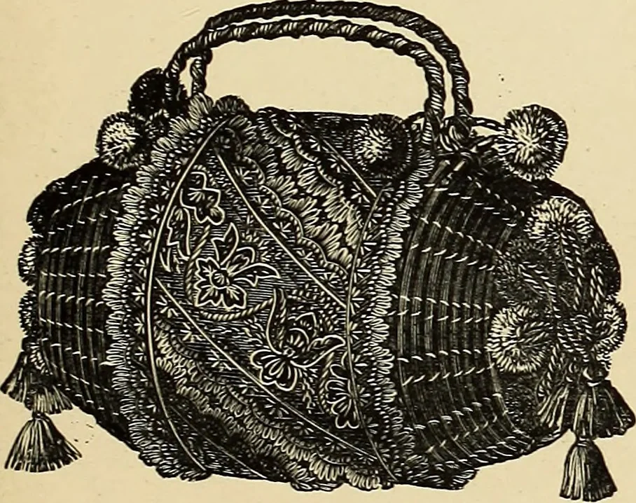 An illustration from Art needlework. A complete manual of embroidery in silks and crewels, with full instructions as to stitches, materials, and implements. Containing also a large number of original designs and a handsome coloured design for crewel work, 1882, leaf 102