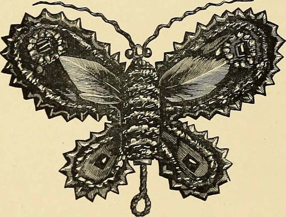 An illustration from Art needlework. A complete manual of embroidery in silks and crewels, with full instructions as to stitches, materials, and implements. Containing also a large number of original designs and a handsome coloured design for crewel work, 1882, leaf 11