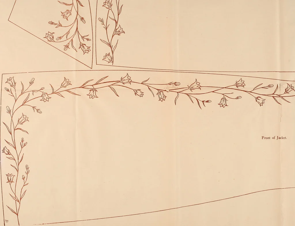 An illustration from Art needlework. A complete manual of embroidery in silks and crewels, with full instructions as to stitches, materials, and implements. Containing also a large number of original designs and a handsome coloured design for crewel work, 1882, leaf 119