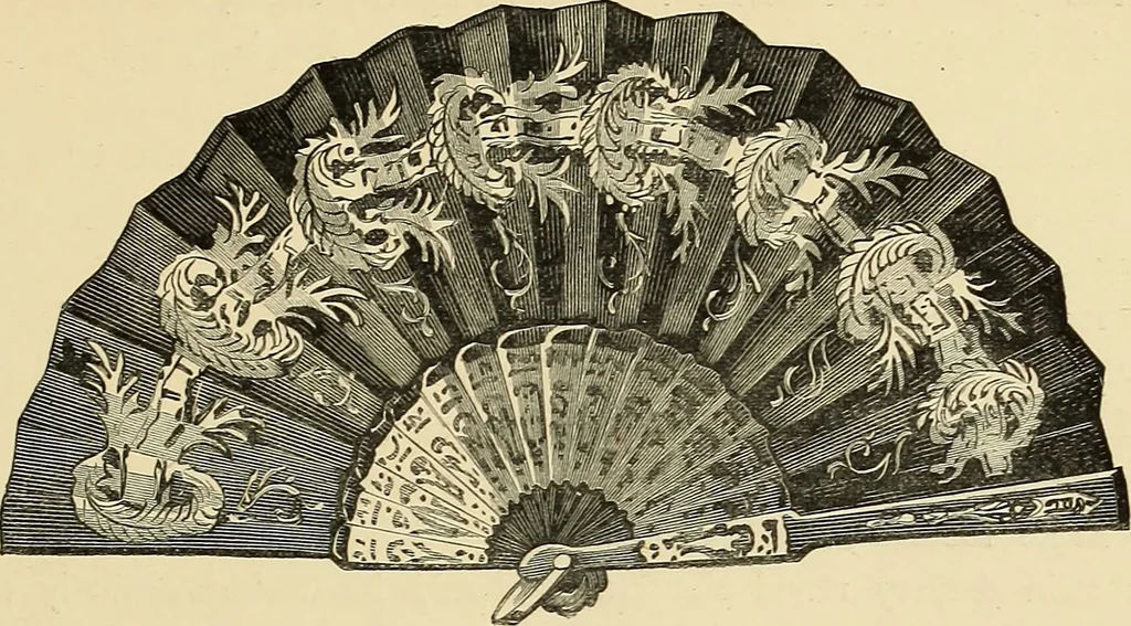 An illustration from Art needlework. A complete manual of embroidery in silks and crewels, with full instructions as to stitches, materials, and implements. Containing also a large number of original designs and a handsome coloured design for crewel work, 1882, leaf 24