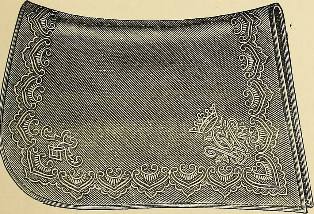 An illustration from Art needlework. A complete manual of embroidery in silks and crewels, with full instructions as to stitches, materials, and implements. Containing also a large number of original designs and a handsome coloured design for crewel work, 1882, leaf 54