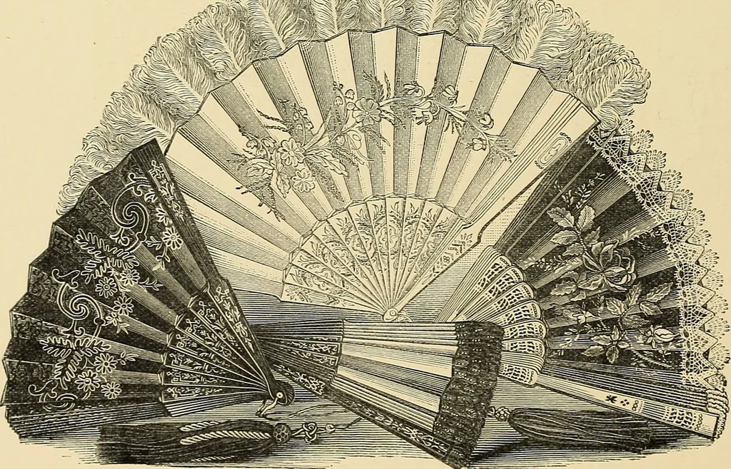 An illustration from Art needlework. A complete manual of embroidery in silks and crewels, with full instructions as to stitches, materials, and implements. Containing also a large number of original designs and a handsome coloured design for crewel work, 1882, leaf 79