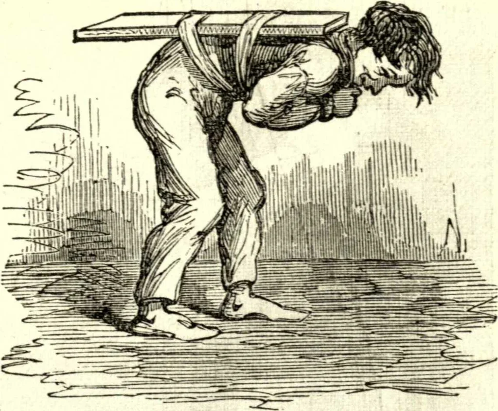 An illustration from The art of amusing : being a collection of graceful arts, merry games, odd tricks, curious puzzles, and new charades : together with suggestions for private theatricals, tableaux, and all sorts of parlor and family amusements, 1866, leaf 108
