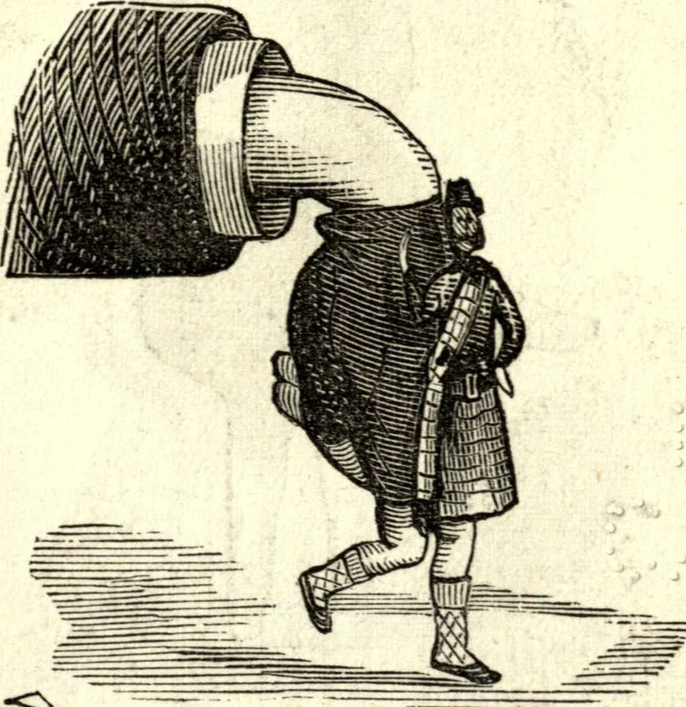 An illustration from The art of amusing : being a collection of graceful arts, merry games, odd tricks, curious puzzles, and new charades : together with suggestions for private theatricals, tableaux, and all sorts of parlor and family amusements, 1866, leaf 118