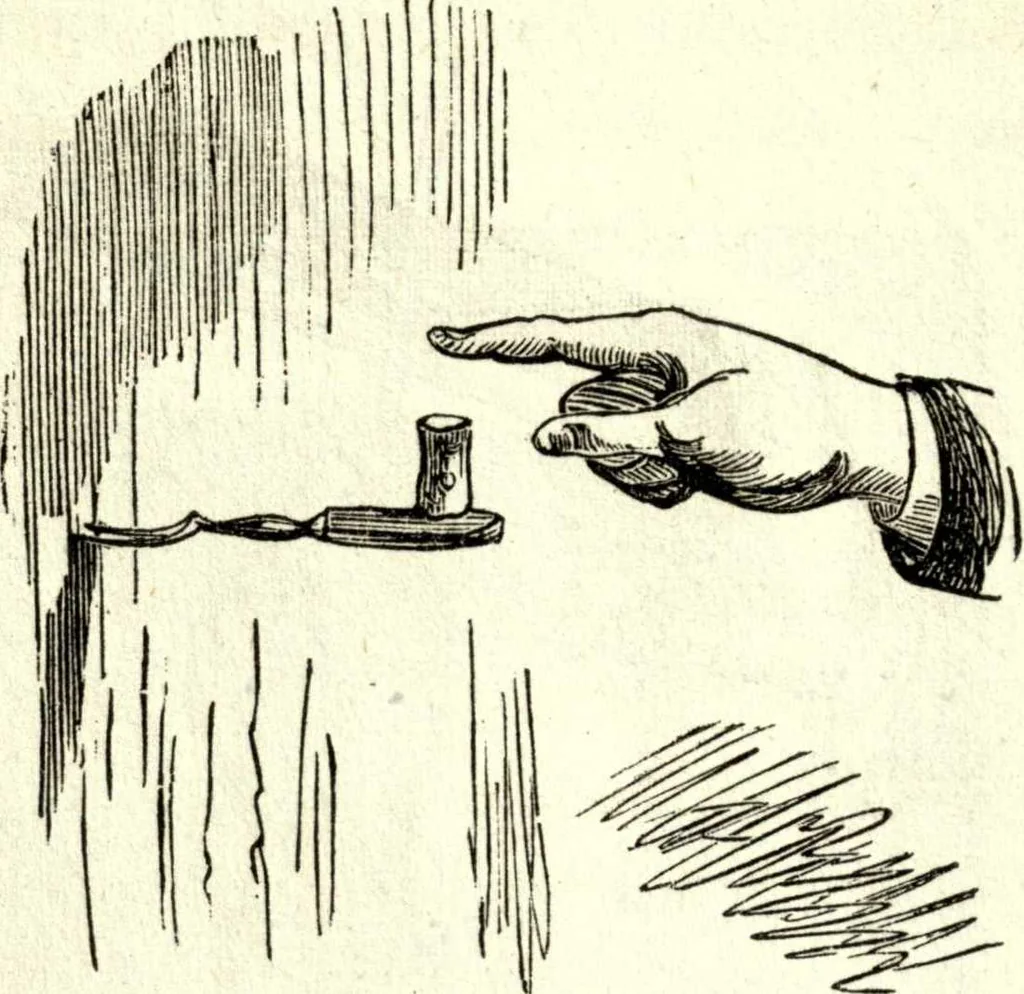 An illustration from The art of amusing : being a collection of graceful arts, merry games, odd tricks, curious puzzles, and new charades : together with suggestions for private theatricals, tableaux, and all sorts of parlor and family amusements, 1866, leaf 139