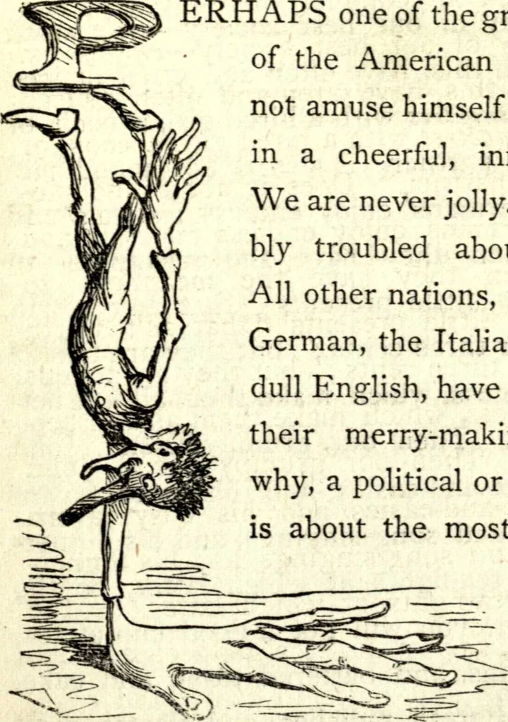An illustration from The art of amusing : being a collection of graceful arts, merry games, odd tricks, curious puzzles, and new charades : together with suggestions for private theatricals, tableaux, and all sorts of parlor and family amusements, 1866, leaf 16
