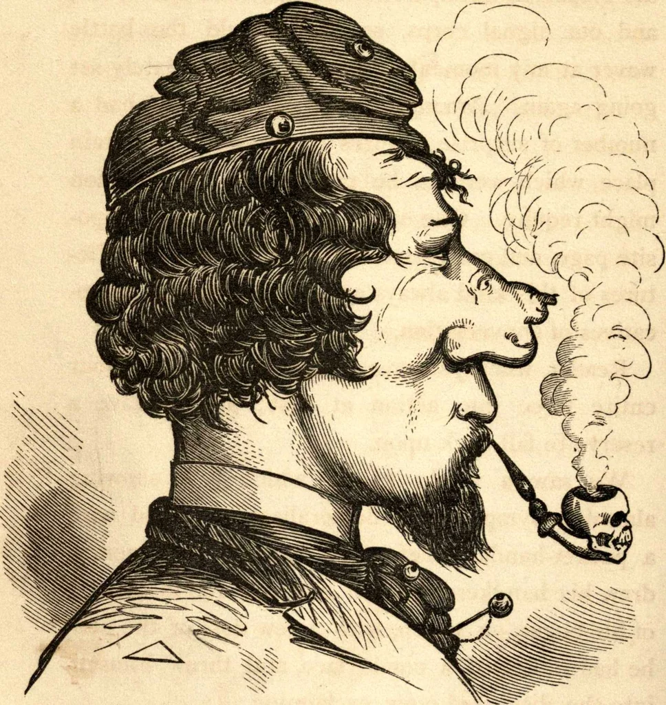 An illustration from The art of amusing : being a collection of graceful arts, merry games, odd tricks, curious puzzles, and new charades : together with suggestions for private theatricals, tableaux, and all sorts of parlor and family amusements, 1866, leaf 259