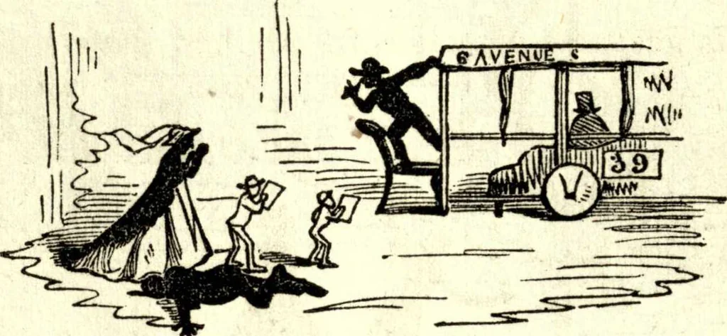 An illustration from The art of amusing : being a collection of graceful arts, merry games, odd tricks, curious puzzles, and new charades : together with suggestions for private theatricals, tableaux, and all sorts of parlor and family amusements, 1866, leaf 317