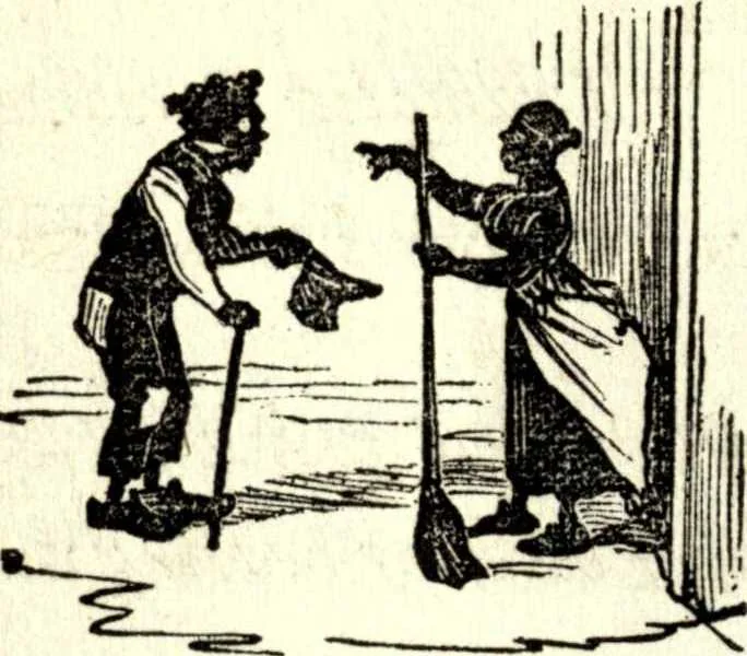 An illustration from The art of amusing : being a collection of graceful arts, merry games, odd tricks, curious puzzles, and new charades : together with suggestions for private theatricals, tableaux, and all sorts of parlor and family amusements, 1866, leaf 321