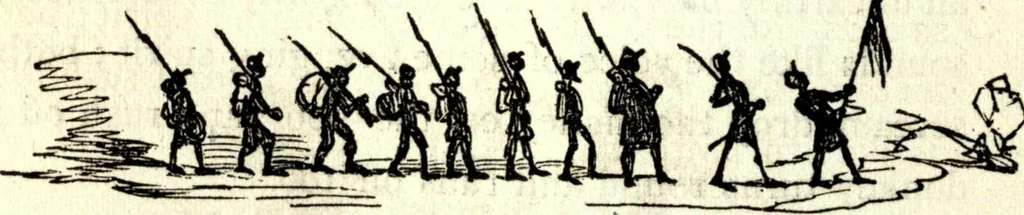 An illustration from The art of amusing : being a collection of graceful arts, merry games, odd tricks, curious puzzles, and new charades : together with suggestions for private theatricals, tableaux, and all sorts of parlor and family amusements, 1866, leaf 327