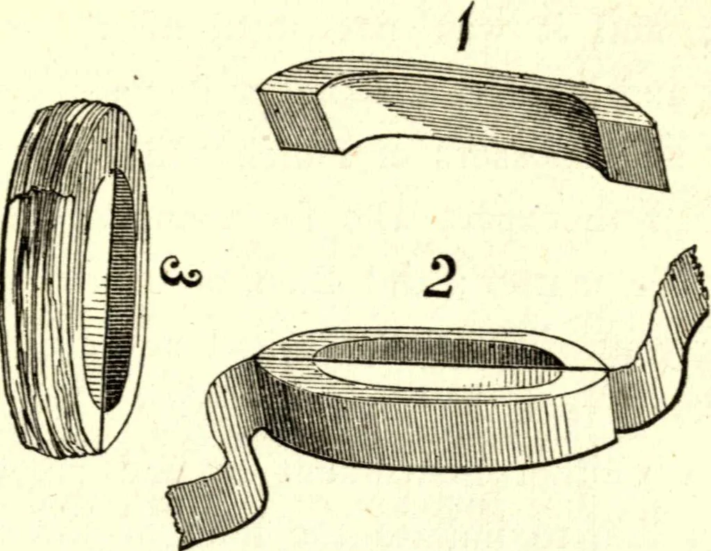 An illustration from The art of amusing : being a collection of graceful arts, merry games, odd tricks, curious puzzles, and new charades : together with suggestions for private theatricals, tableaux, and all sorts of parlor and family amusements, 1866, leaf 50