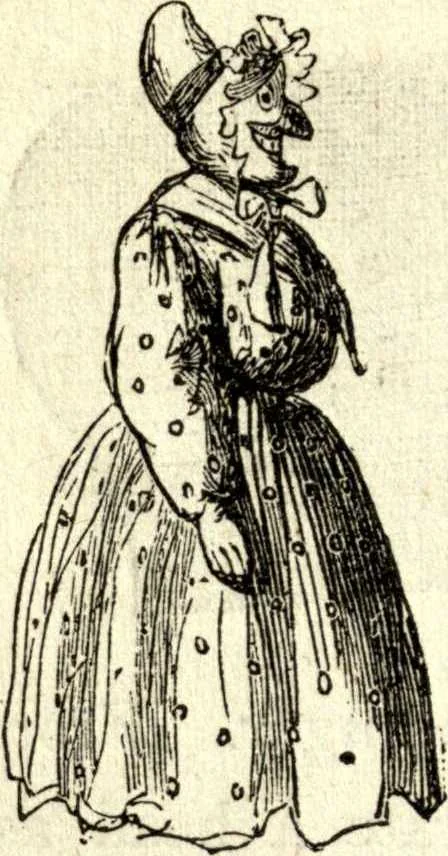 An illustration from The art of amusing : being a collection of graceful arts, merry games, odd tricks, curious puzzles, and new charades : together with suggestions for private theatricals, tableaux, and all sorts of parlor and family amusements, 1866, leaf 57