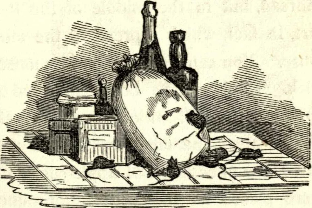 An illustration from The art of amusing : being a collection of graceful arts, merry games, odd tricks, curious puzzles, and new charades : together with suggestions for private theatricals, tableaux, and all sorts of parlor and family amusements, 1866, leaf 70