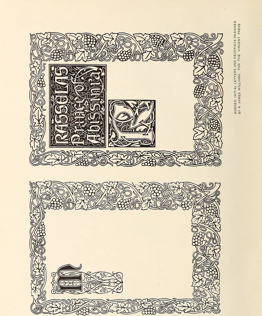 An illustration from The art of the book; a review of some recent European and American work in typography, page decoration & binding, 1914, leaf 135