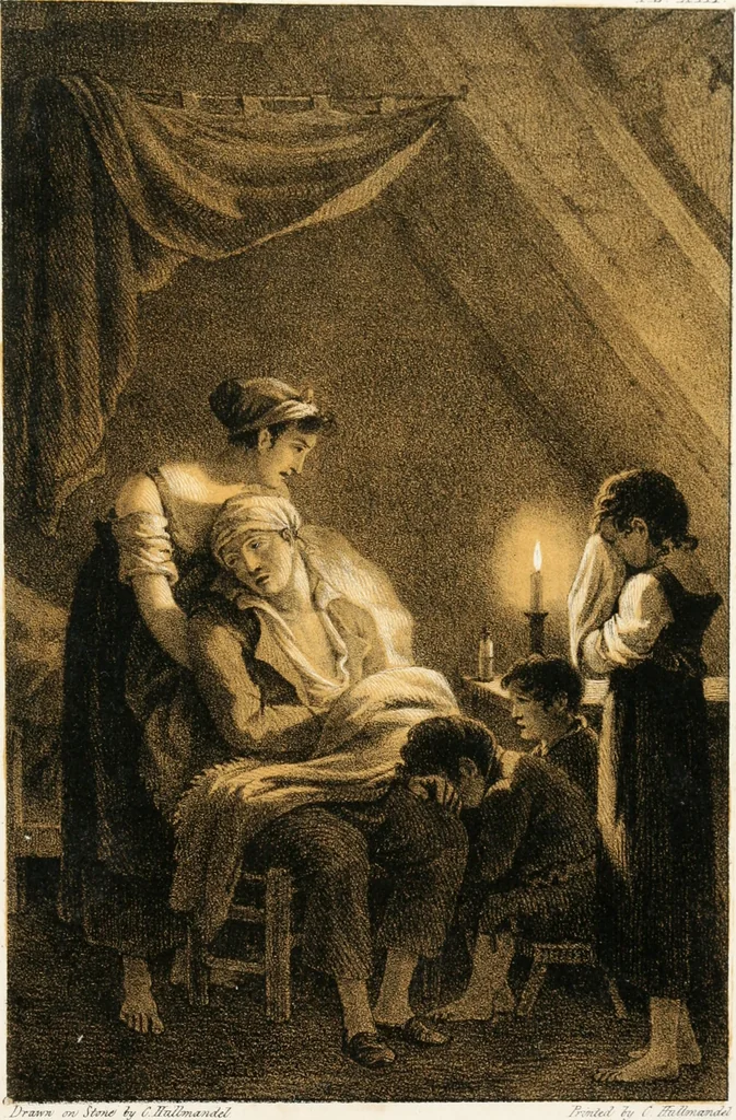 An illustration from The art of drawing on stone, giving a full explanation of the various styles, of the different methods to be employed to ensure success, and of the modes of correcting, as well as of the several causes of failure, 1833, leaf 132