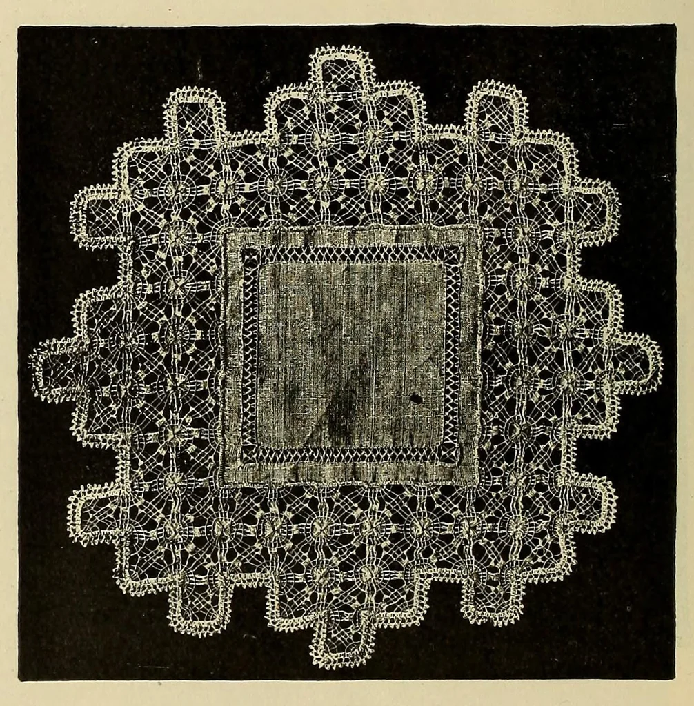 An illustration from The art of drawn work.., 1901, leaf 100