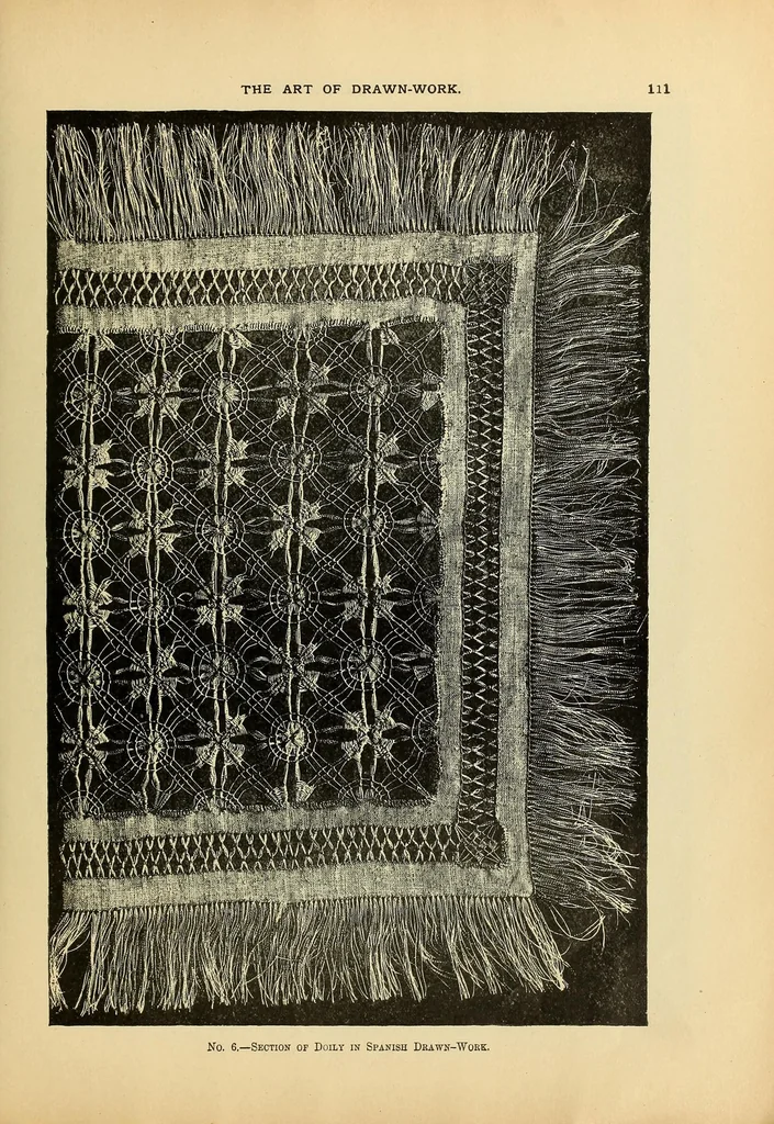 An illustration from The art of drawn work.., 1901, leaf 117