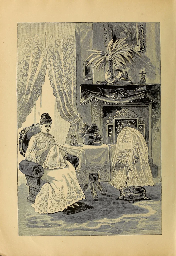 An illustration from The art of drawn work.., 1901, leaf 12