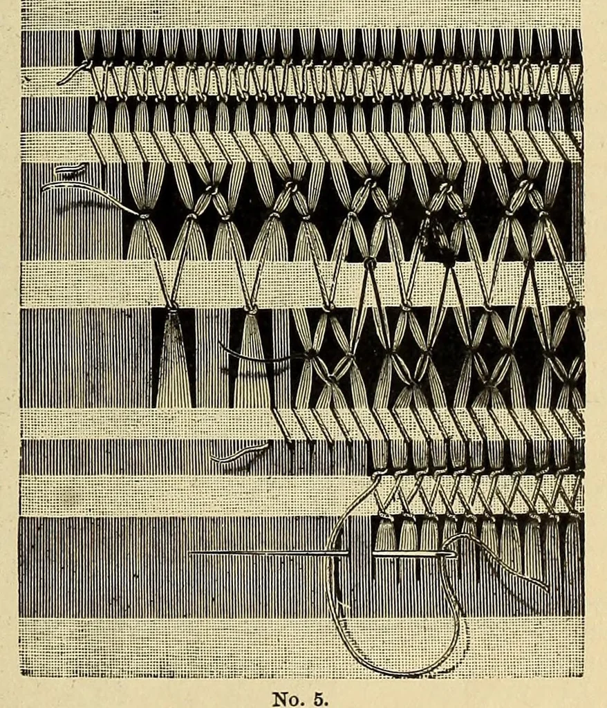An illustration from The art of drawn work.., 1901, leaf 29