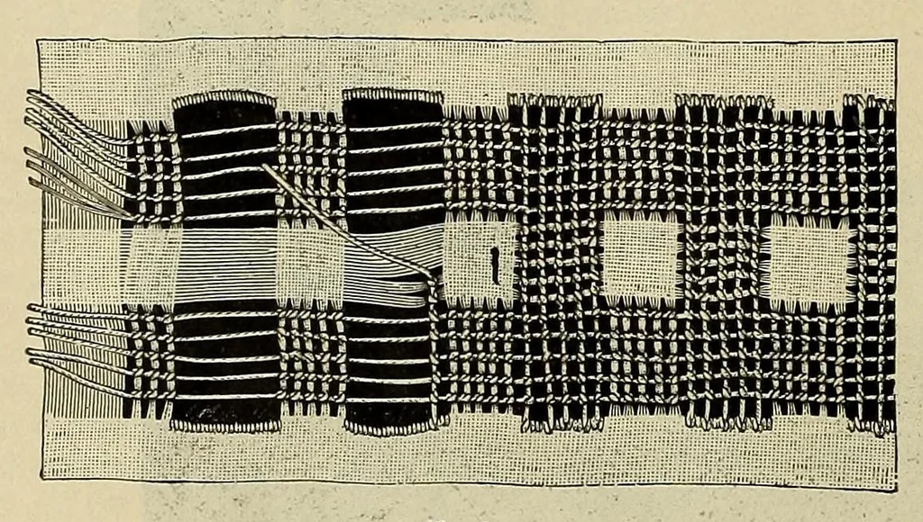 An illustration from The art of drawn work.., 1901, leaf 72