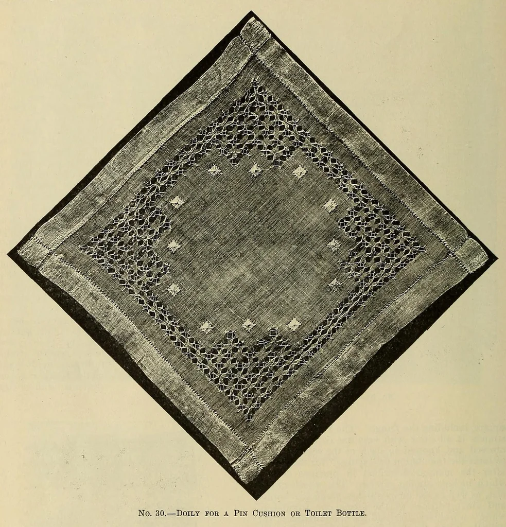 An illustration from The art of drawn work.., 1901, leaf 90
