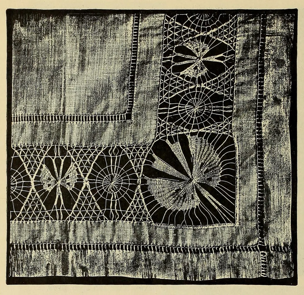 An illustration from The art of drawn work.., 1901, leaf 96
