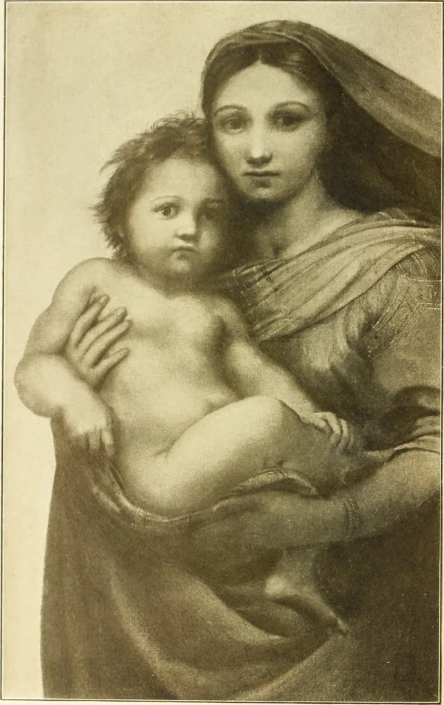 An illustration from The art of the Dresden gallery; notes and observations upon the old and modern masters and paintings in the royal collection, 1907, leaf 7