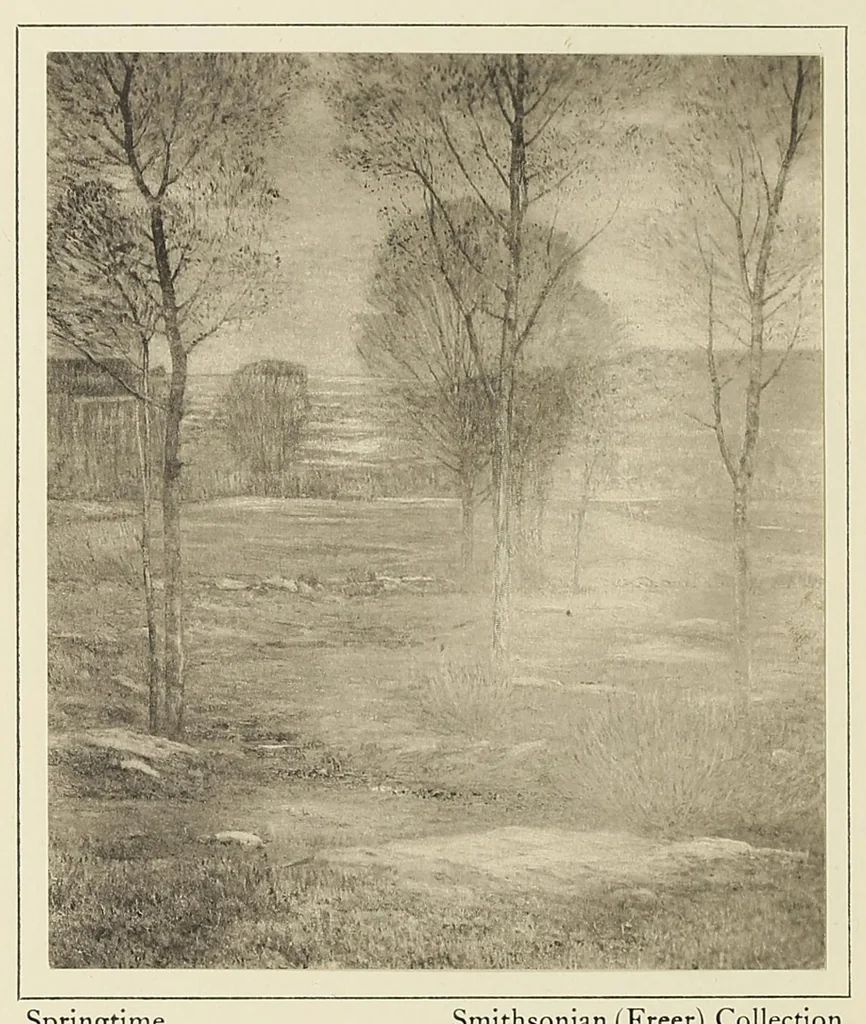 An illustration from The art of Dwight W. Tryon : an appreciation, 1909, leaf 8